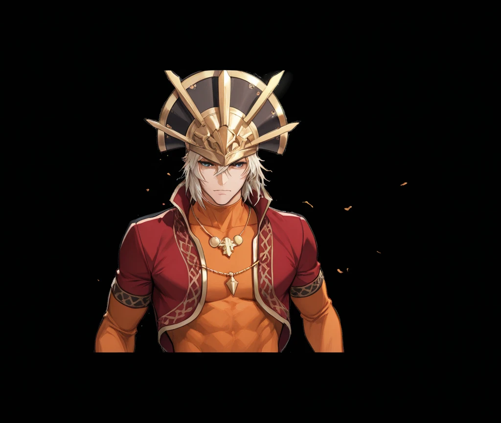 masterpiece, best quality, high quality, 1boy, solo, male focus, looking at viewer, upper body, <lora:larcade_dragneel:0.70>, larcade_dragneel