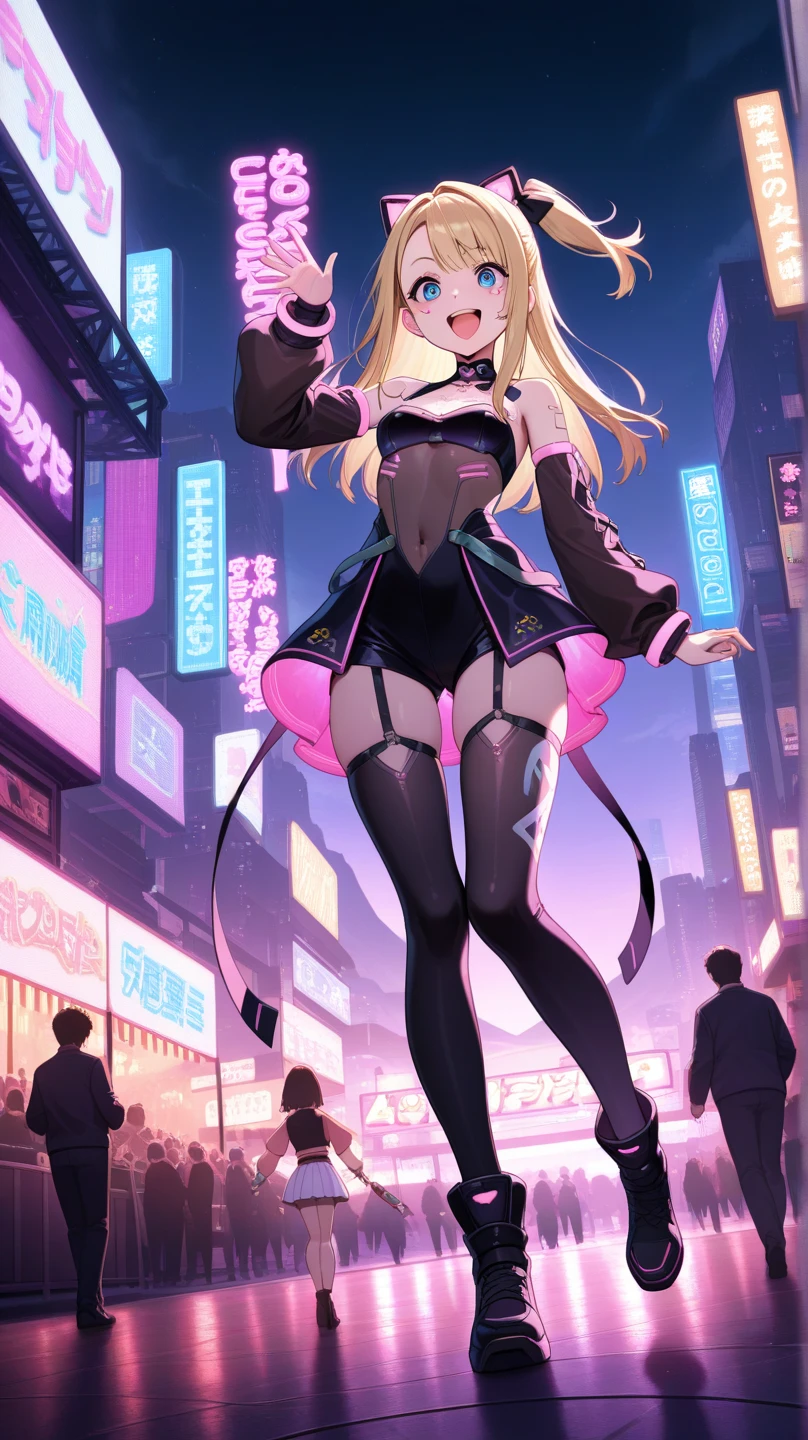"Masterpiece, best quality, ultra-detailed, illustration, portrait, black silk bunny girl kneeling in tights, slender legs, distinctive pink eyes, blonde hair plus seemingly pink, prompts the following code: " --auto --s2