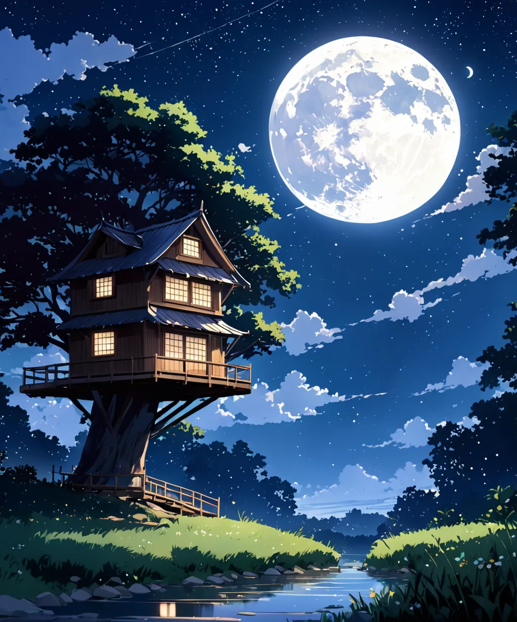 um fluxo de trabalho para plano de fundo de anime