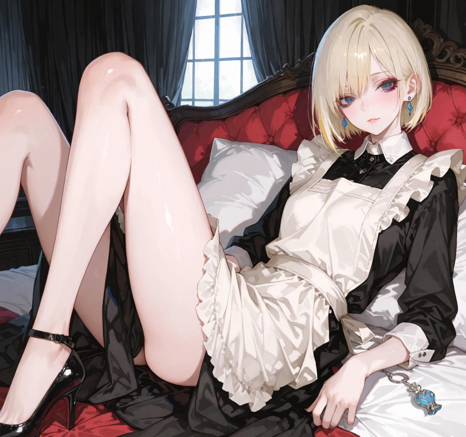 Gamine,little breast,Petite full body spread legs white silk lying to lace white sparkling delicate feet