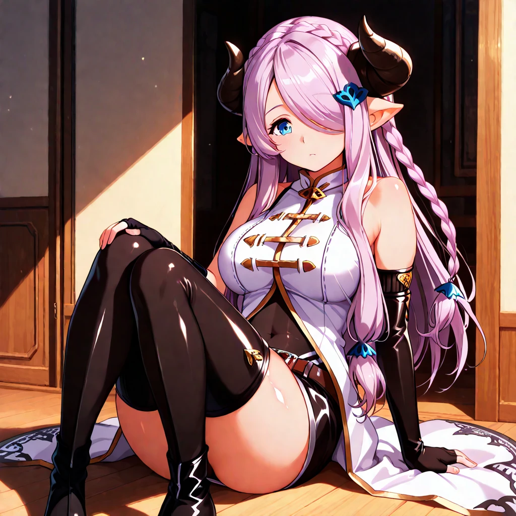 (thin blonde hair:1.2),(braided long hair:1.3),(hair tied up loosely:1.25),(big ribbon:1.3),(pink eyes:1.4),(Eye size:1.5),(sphere accessories:1.3),((Sabot fashion:1.4)),(Background full of blooming flowers:1.5),(blush),(upward glance:1.3),(small breasts:1.2),((look up:1.25)),(fashion color White、darkBlue、pink:1.3),(smile:1.2),(Tentacles tangled:1.6),((close up of face:1.3)),((Boob matching:1.4))