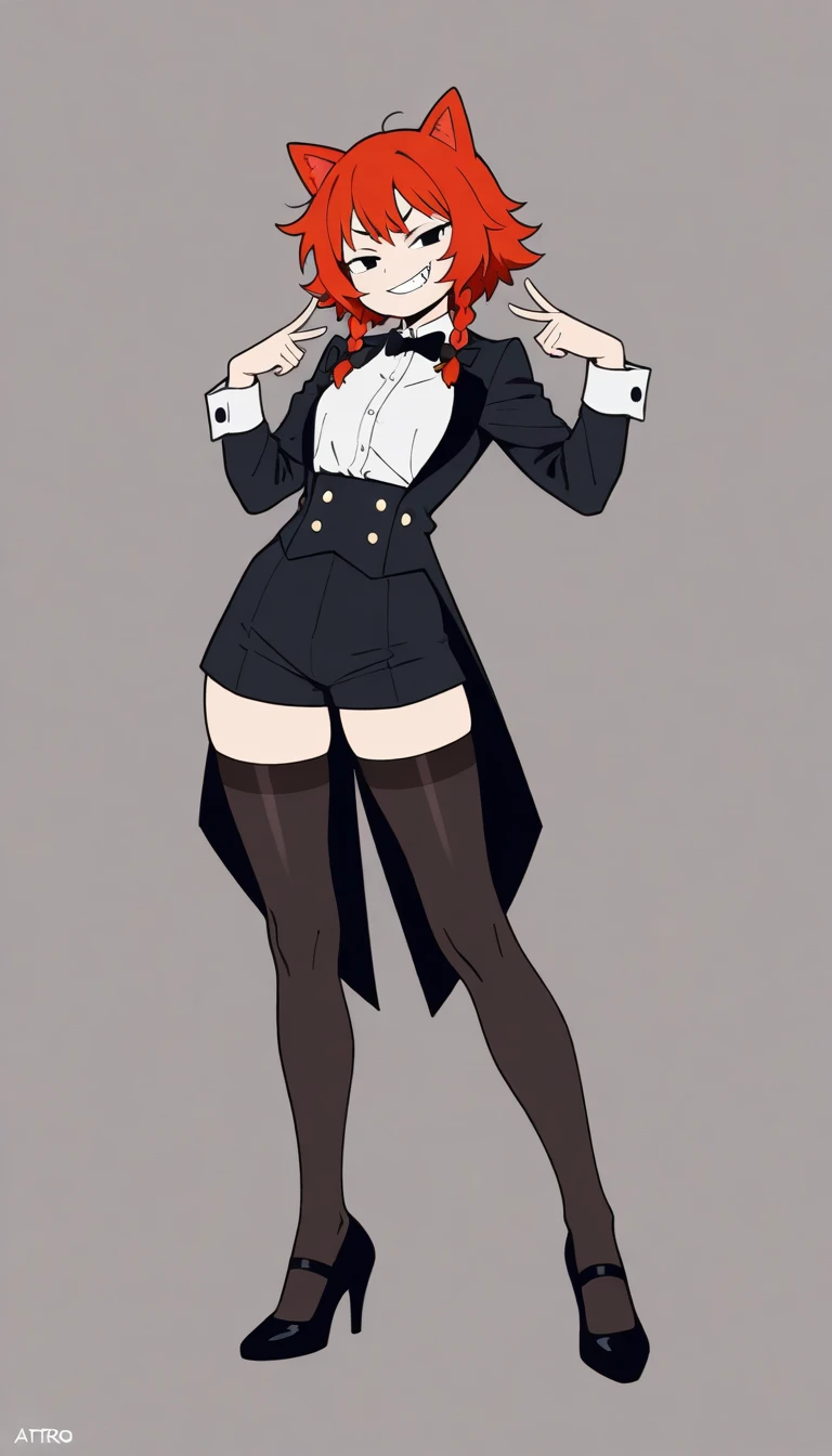 blue anthropomorphic rabbit with red cheeks and green eyes (arte digital 2d ) bowtie red femboy full body butler femboy black skirt short very short schoolgirl man boy guy gay female cum gay xxx big penis bunny ears