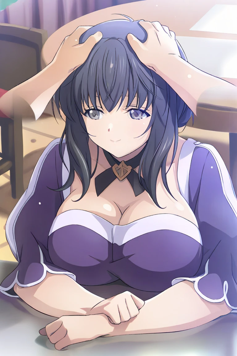 masterpiece、ighly detailed、(1 girl in:1.2)、purple color hair、virgin killer strapless open shoulder strapless Kimono、big eye、、Naughty smile、8K 、Ai Hoshino、Star、very sexy