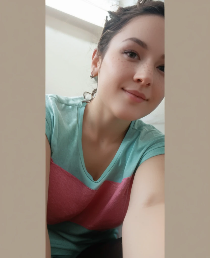 Big tits, huge tits from above, major cleavage, cleavage showing, deep cleavage, low cut shirt, deep cleavage