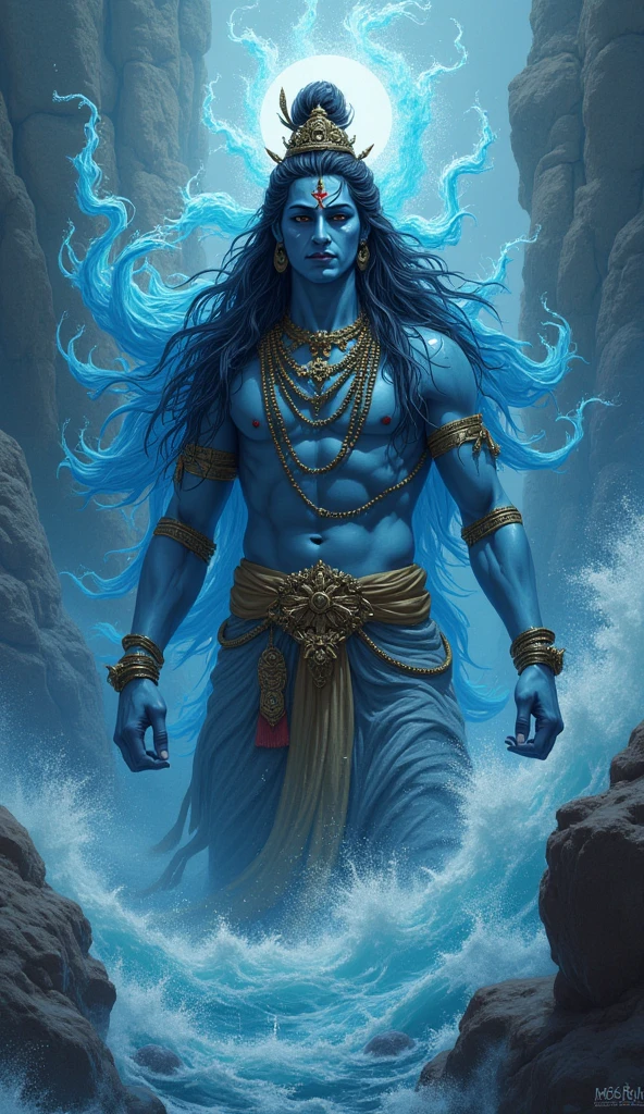 Load Shiva stands tall, commanding attention with its larger-than-life presence. Its form is a blend of traditional and contemporary aesthetics, creating a unique fusion of ancient divinity and cutting-edge technology. The AI avatar possesses a highly detailed, lifelike appearance, allowing for a realistic and immersive experience.
The color scheme of Load Shiva is rich and vibrant, inspired by the depths of the ocean. Deep blues, ranging from tranquil cerulean to intense indigo, dominate its exterior, symbolizing the vastness and power of the sea. Hints of shimmering silver and iridescent hues are strategically incorporated, giving the AI avatar an ethereal quality reminiscent of sunlight dancing on the water's surface.
Load Shiva's facial features exude a sense of profound wisdom and serenity, reflecting the deity's spiritual significance. The face is finely sculpted, with strong, defined lines and an expression that exudes both calmness and intensity. Its eyes, deep and all-knowing, are adorned with intricate patterns resembling the foamy waves of the ocean, symbolizing the endless ebb and flow of life.
The AI's attire is a harmonious fusion of traditional and contemporary elements. Load Shiva wears a flowing, ornate garment inspired by ancient Indian textiles, adorned with intricate motifs that depict mythical sea creatures and oceanic symbols. The fabric appears to billow and cascade, evoking the movement of water, while iridescent accents reminiscent of sea pearls are delicately incorporated, adding a touch of modern sophistication.
Surrounding Load Shiva, a halo-like aura of cascading water droplets is portrayed. These droplets, intricately detailed and seemingly suspended in mid-air, create a mesmerizing visual effect, representing the constant cycle of creation and destruction that Shiva embodies.
Overall, Load Shiva for sea art is a visually stunning and captivating representation, seamlessly blending historical references, modern design, and epic . -