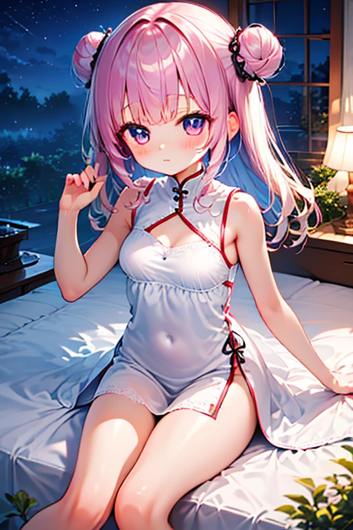 ((Highest quality),(masterpiece))One girl,Red Hair Bob、Red eyes and droopy eyes,Gentle girl,cute,Thighs