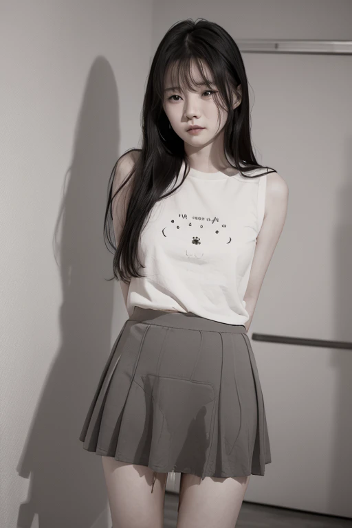 Make her into a well dressed anime cute girl character in the same dress same look