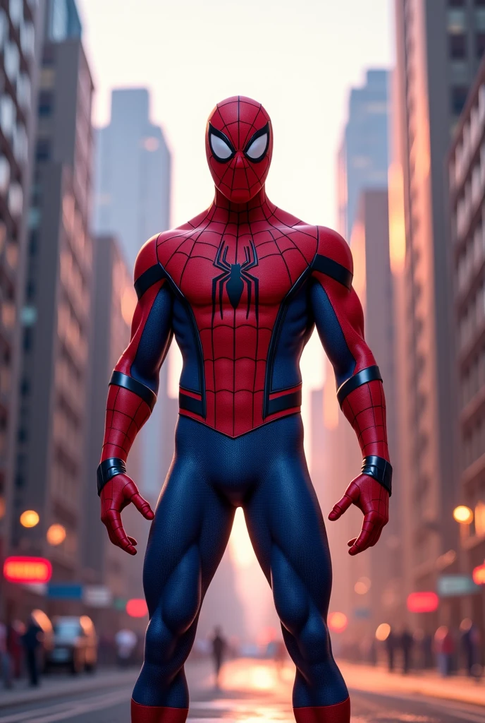Spiderman cool pose heart shape
