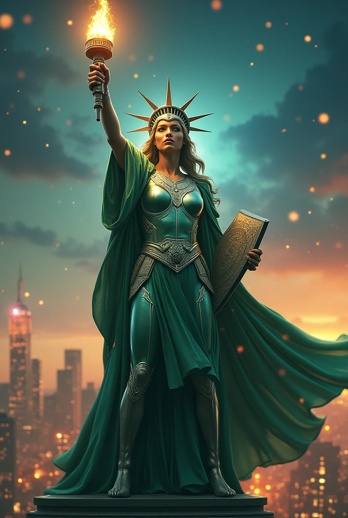 work by Camille Pissarro, a illustration, captivating contemporary-style minimalist collage featuring the Statue of Liberty against a backdrop of sleek business elements. Utilize clean lines, bold shapes, and a restrained color palette to convey both the iconic stature of Lady Liberty and the dynamic, modern spirit of the business world. Integrate subtle symbols of commerce, technology, and innovation to seamlessly blend the historical and the contemporary. Your artwork should evoke a sense of balance between tradition and progress, showcasing the Statue of Liberty as a timeless symbol within the context of a sophisticated business environment, high details, linquivera, liiv1 , ((style of Olly Moss)), watercolor sketch in artistic style, large strokes, finalized with ink, fine lines