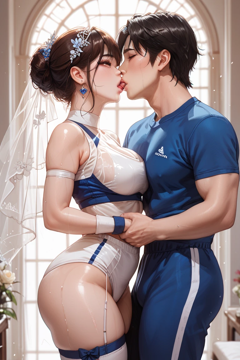 Pubic hair grows、Smile full of happiness、((During sex:1.3))、During sexual、、Panting face、Lacking、After being attacked、Sweating、Expression in a state of excitement、short-hair、eye glass、((I was grabbed by my from behind:1.1))、Pink panties seem to flicker、，Attractive standing posture，Looking back，Showers，whole body Dripping wet，，Works of masters，tmasterpiece，（ huge-breasted）Huge breasts， ，，pale skin,Shiny skin,Oily skin,，puffy areolas,white soft long legs，bare  Abdomen，Rain on the body，Areola,,，,see -through，，,Bare,bare lower body，toppless,，There are flowers on the chest，There are flowers on the chest，There is a pattern on the chest，