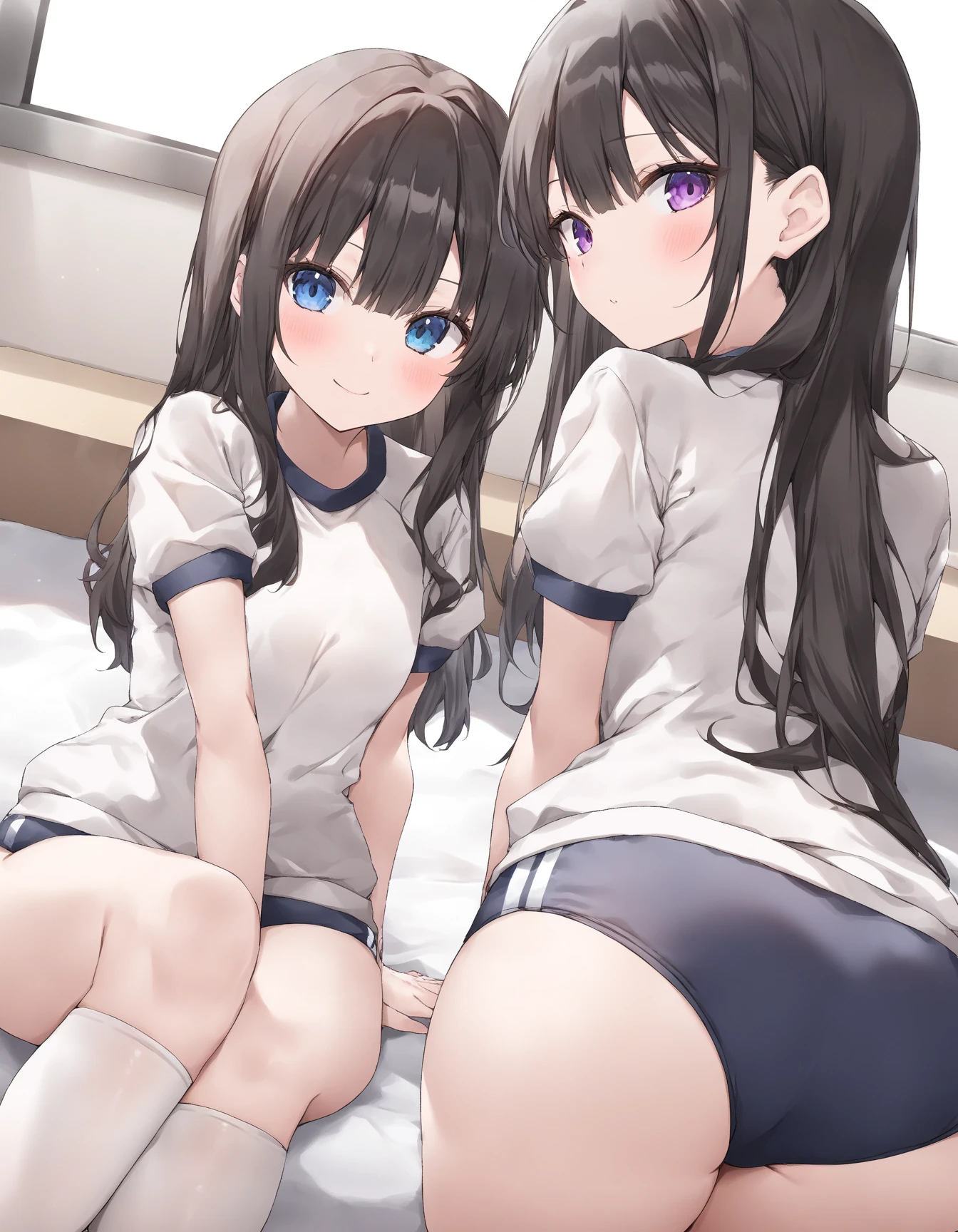 (8k, 最high quality)、Ultra-high resolution、adorable、最high quality, beautiful, Absurd beauty,((Two Girls, twins)), Open your eyes, Healthy Skin, , (cryin) ,Cute Characters, Most detailed, high quality、(missionary, vaginal, ass pov, sex, nsfw)、nose blush、steam、Shiny Hair、Very fine and beautiful bright eyes、be scared、Very detailed, clear and beautiful face, Being stripped of clothes、Slender body、Awards, Anatomically correct、((Scared))、Natural neck position、Dark Places