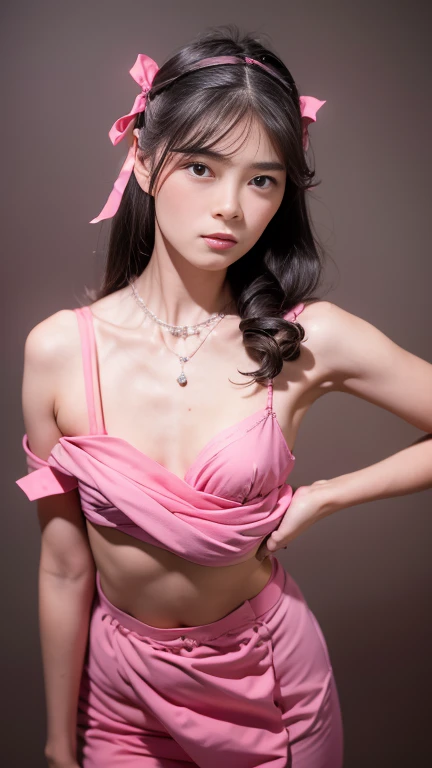 Masterpiece, Best quality, 8k, 18 years old, Raw photo, absurd, Award-winning portrait, smile, smile, pure, , ((ombre)), small and perky breast, blue eyes, offshoulder, ((open waist)), ginger hair, mini skirt