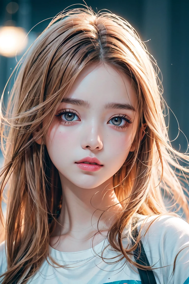 ((Lisa from Blackpink)), nude, close-up face, very light skin, very long hair, wavy hair, cinema entrance, photorealistic, indirect lighting, volumetric light, ray tracing, hyperdetailed, best quality, high resolution, HDR , 8k