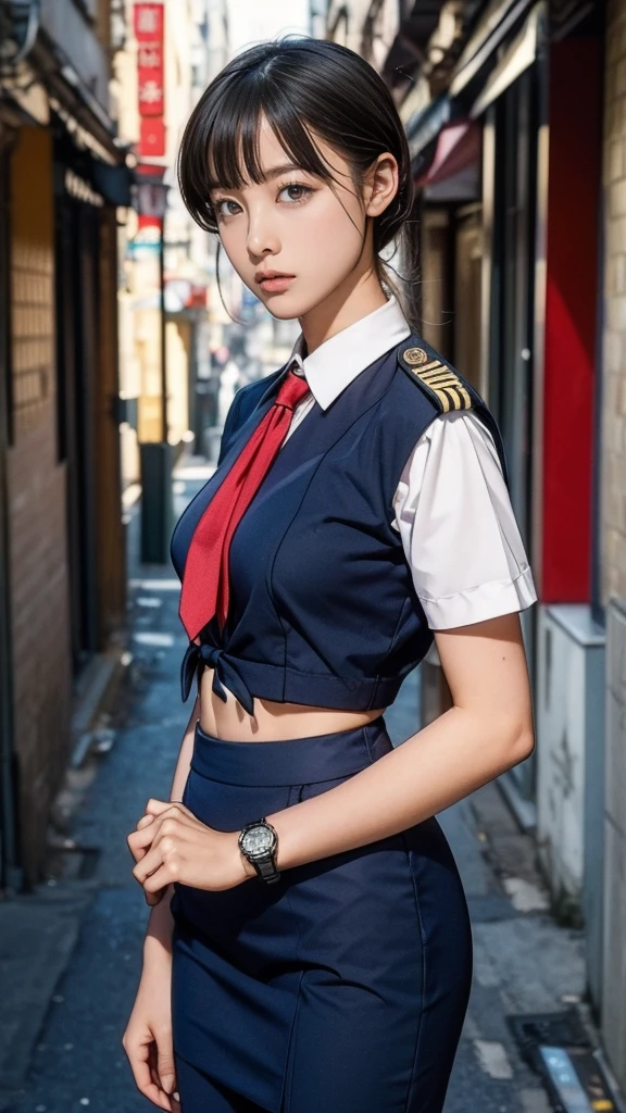 ((1girl)), in thai_girlscout_uniform, instant camera flash, pose at random location, makeup with glossy lip, small breasts, (thai_girlscout_uniform), various angle, ((face focus)), 17 years old, Beautiful Japanese Girl, random pose, (nsfw:1.4), realistic light, realistic skin tone