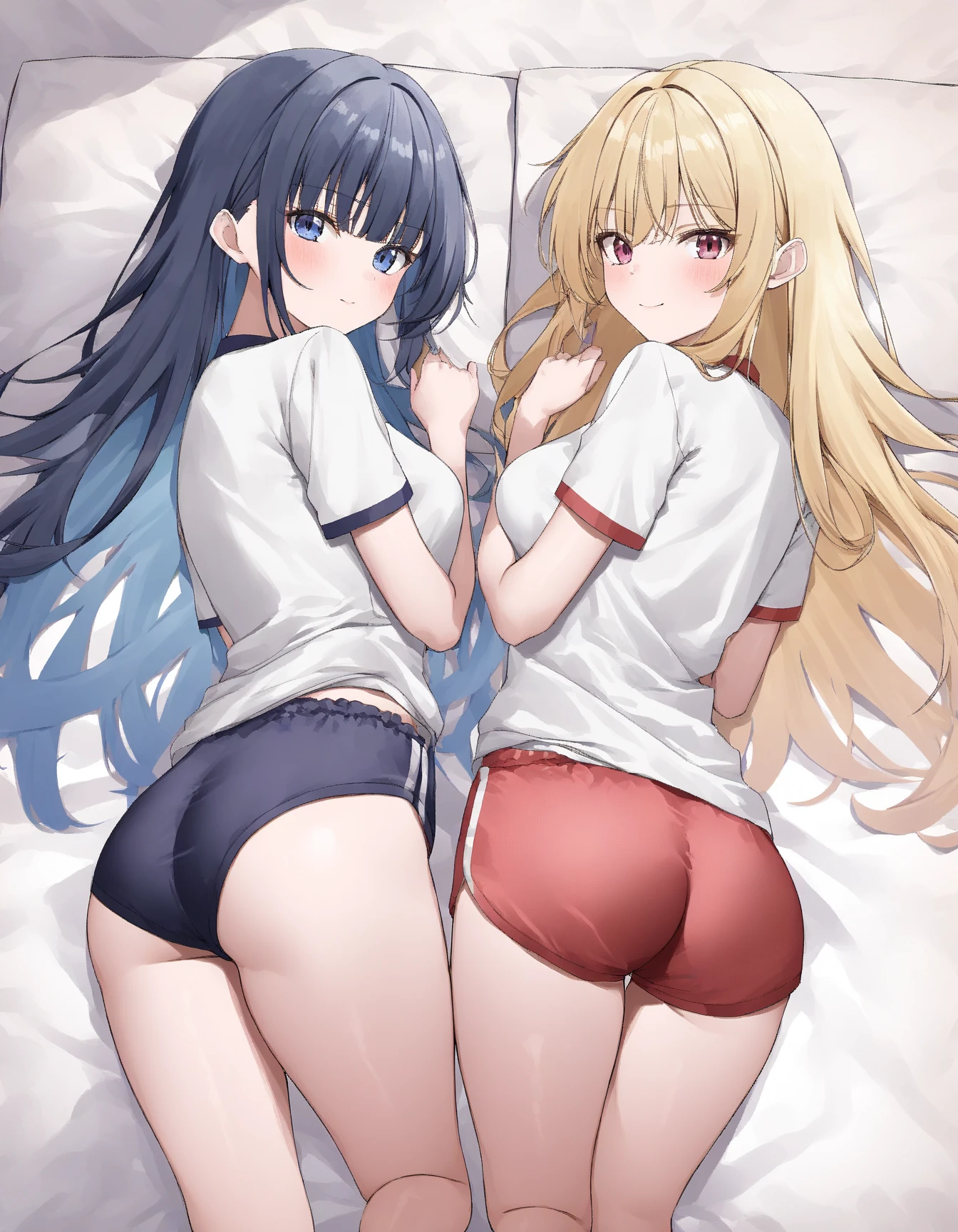 (8k, 最high quality, Tabletop:1.2)、Ultra-high resolution、Adorable、最high quality, beautiful, Absurd, ((Two Girls、twins)), semi-long, Black Hair, Brown hair hair, Dark brown eyes,Open your eyes, Healthy Skin, , Hair Ribbon、 , (cryin) ,Cute Characters, Most detailed, high quality、(missionary, boy, penis, lying, vaginale, ass pov, sex, nsfw)、nose blush、steam、Oblique angle、Shiny Hair、非常に細かくてbeautiful明るい目、be scared、非常に精細でクリアでbeautiful顔, Being stripped of clothes、No clothes、Slender body、Awards, Anatomically correct、((Scared))