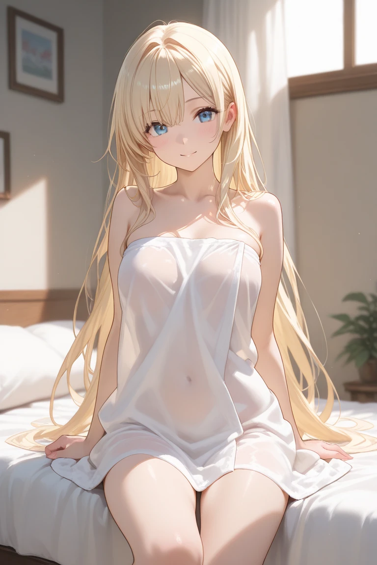 (​masterpiece:1.2), very detailed face and eyes, (Photorealsitic:1.2)、 (FULL BODYSHOT:0.5)、ultra-quality、ultra-detailliert、Perfect drawing、animesque、charming anime girls,、beautiful alluring anime woman、Smooth Anime CG Art、独奏、????? Beauty、(jeanne d'arc(Fate Grand Order))、Washstand、????? protruding pose、Kneeling、(????????? open)、((middlebreast：2.0))、??? leakage(2.5)、??? splashes from the ??????(2.5)、red blush、(((????? towel)))、(No panties 、??????)、embarassed expression、Blue eyes、Moisturized eyes、swimming pools、Shot diagonally from above、thin fabric swimsuit、light from the front、Light ahead、clearface、The pubic area is clearly visible、((?????? visible))、(((Sweat)))、slender、(a blond)