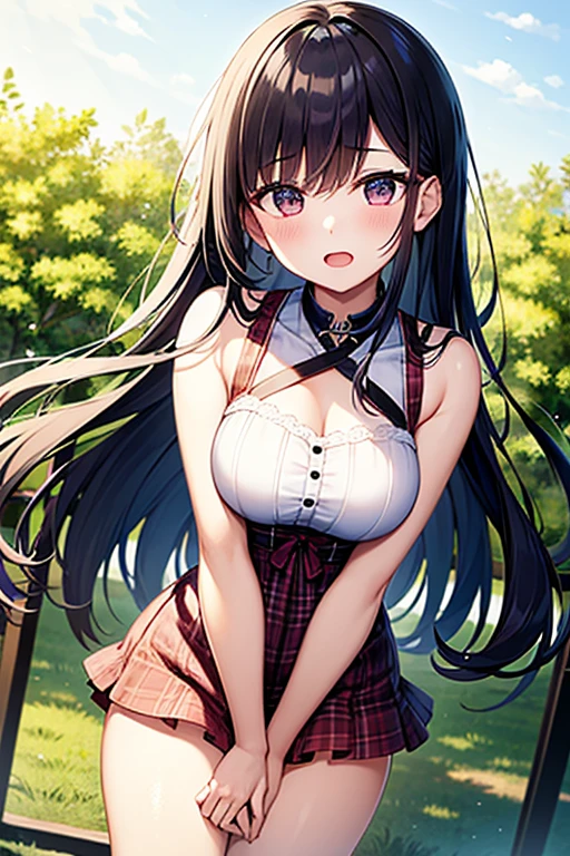 (mating press:1.5),(nature,completely undressed,just:1.6),One girl,, masterpiece, highest quality, ,(Mature Woman, Madame, Mature Woman, 29-year-old,Old age, :1.3), Your mother_I like it, Long Hair, brown hair, Mature Woman, big breasts, Bright Eyes, ribbon, Cleavage, Calm, Quiet Smile, (Happy Eyes Smile:1.3) (Contrasting:1.5),((High resolution)),(Huge breasts:1.10),(highest quality:1.2),, ,