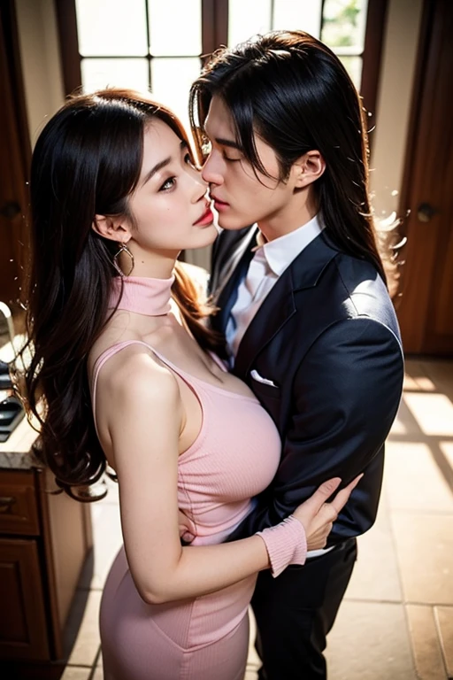 mujer araffe con un vestido negro sentada en una silla con un hombre con traje, Hye Kyo song, coreano artist, por Tadashi Nakayama, coreano woman, Park Shin Hye as a super villain, kim taejin, arte de fan, beautiful south coreano woman, coreano, por Kim Hwan-gi, pose seductora elegante, joven gi kim