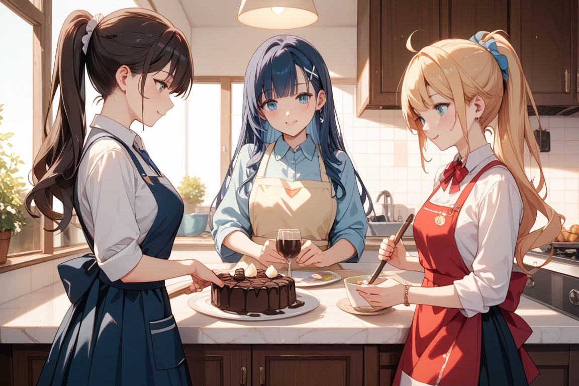 A background in gastronomy, functional and natural food, Hospital and gastronomy applied to nutrition, I、Possesses valuable and diverse knowledge in the field of food and nutrition.
Five women attending a cooking class、Naked Apron、
Naked Apron