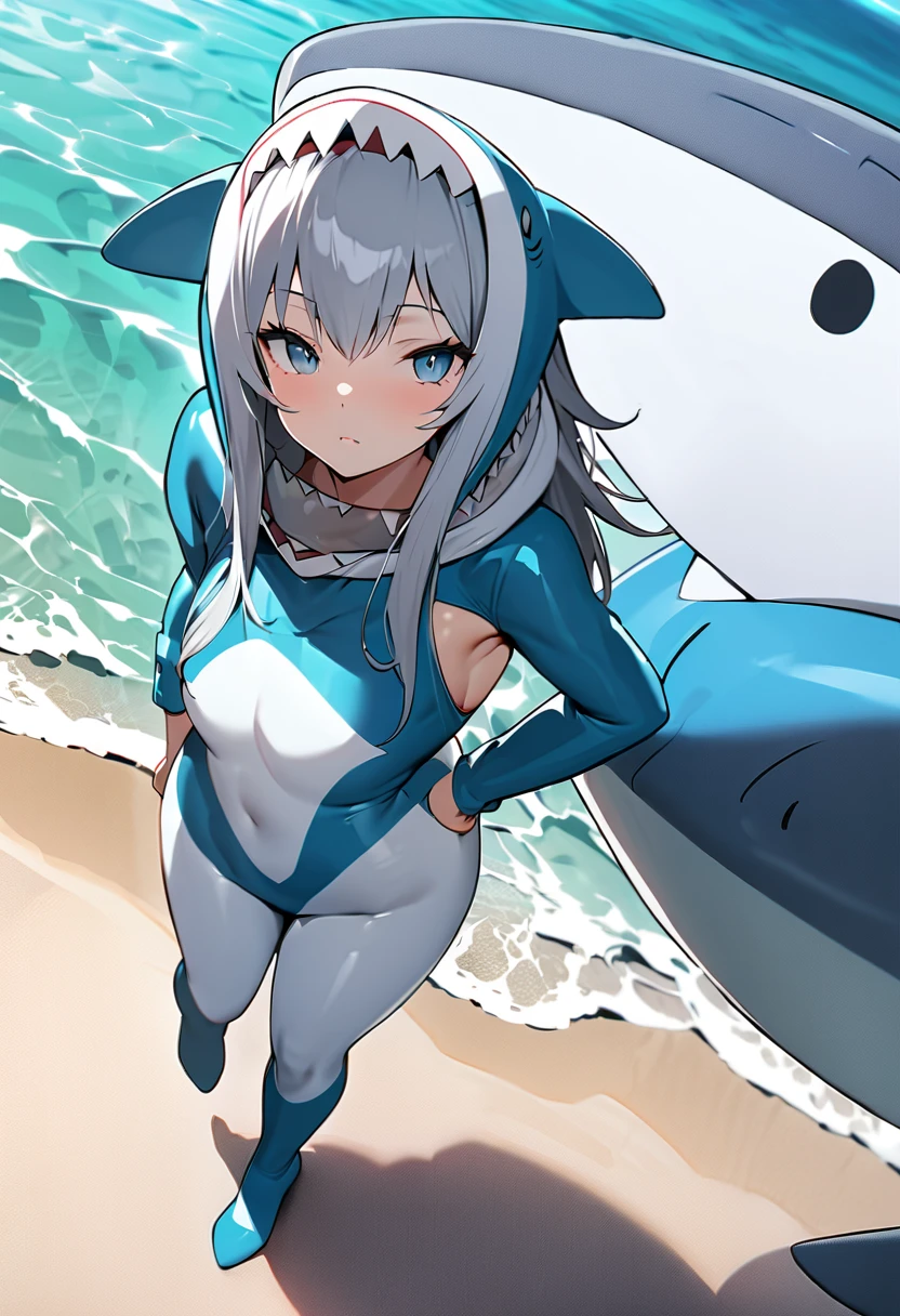 Shark girl, big boobs,