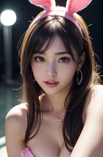 masterpiece,(Photorealistic:1.2),(Highest quality:1.2),Highest quality,(Ultra high definition:1.2),RAW Photos,Tabletop,Very cute Japanese girl,Amazingly cute face,Detailed face,Detailed eyes,Beautiful Eyes,Long eyelashes,double eyelid,Perfect balance,Mid-chest,looking at the camera,Textured skin,Beautiful Skin,Earrings,Natural Lip,light makeup,Very Short Bob,(cachecoeur knit)