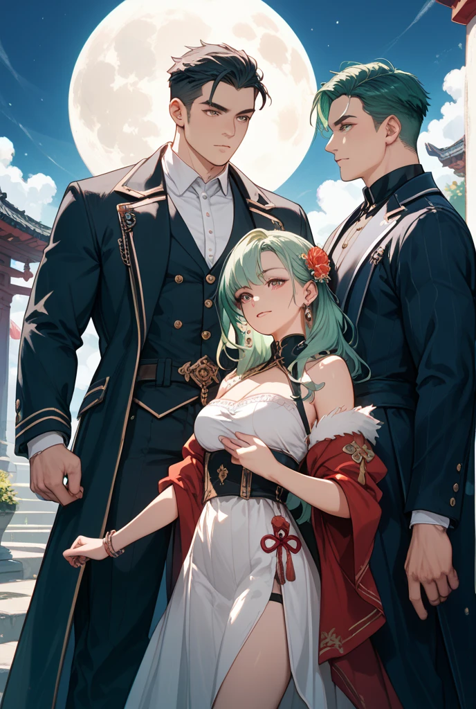 Anime characters sitting on chairs,A group of women in red dresses, 《azur lane》role, Guviz, from girls frontline, Guweiz in Pixiv ArtStation, From the night of the ark, trending on cgstation, Guweiz on ArtStation Pixiv, Fine details. Girl Front, Guviz-style artwork, arknight