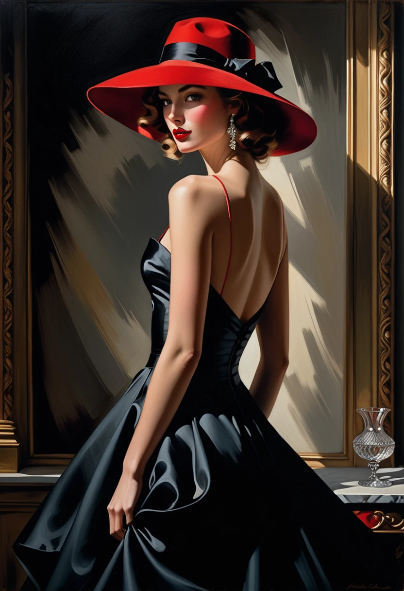 1920s style, Beauty, Scholar, revealing clothes, (intricate details, masterpiece, best quality:1.4), fascinating, noir art style, dynamic, dramatic, Futurism art style, dynamic pose