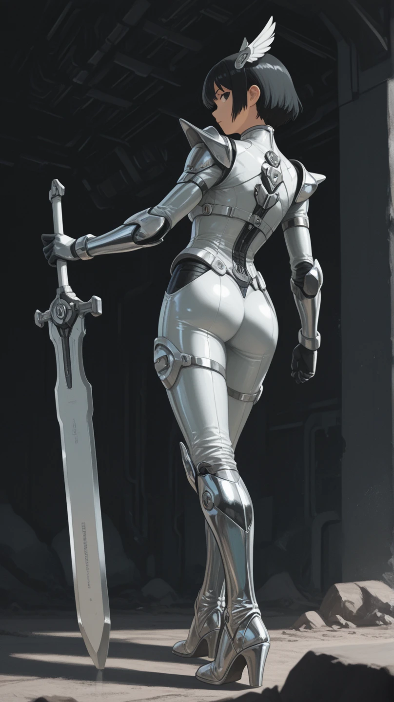 imagem arafed de uma mulher com uma espada e armadura, Claymore, inspirado em Li Chevalier, fundo do anime claymore, of a beautiful cavaleira, she is holding a sword, girl of the zodiac knights, garota de armadura, elfo princesa cavaleiro, alluring elfo princesa cavaleiro, beautiful cavaleira, cavaleira, uma guerreira loira sexy, portrait girl of the zodiac knights, 
([cabelos longos]:1.8), (corpo todo:1.8), (full body standing image:1.8), (Parte superior do corpo para cima:0.3), (hyper realista:1.4), (realista:1.3), (pele com textura real da melhor qualidade), (O Anjo Guerreiro Celestial do Senhor: 1.6), Close Friends, (They're embraced:1.2),(Detailed iridescent bodysuit with beautiful fractal or marble design:1.5), (Lindo e delicado rubi, topaz, joias de esmeraldas e safiras:1.6), (pernas abertas:1.4), (Vagina aberta:1.4), (Sorriso obsceno:1.2), (atrevido:1.2), (Imoral:1.2), (small breasts with beautiful raised pink areolas:1.5), (camel toe), (Expression of ecstasy:1.2), (Fundo de natureza incrivelmente bonito:1.6), (18 anos de idade:1.5), (Sexy e glamoroso:1.1), (A coquettish expression:1.6), (sorrindo sedutoramente:1.6), (corpo todo), (erotic pose:1.5), (Sobrancelhas espessas:1.2), (grandes olhos roxos:1.2), (olhos ultra detalhados:1.4), (high resolution eyes:1.1), (textura de pele ultra detalhada:1.4), (Belo corpo tonificado:1.1), arco de cabelo, (Moist skin:1.1), (rosto sensual:1.5), ([cabelos longos]:1.8), (full body standing image:1.8), ([cabelos longos]:1.8), (corpo todo:1.8), (Melhor qualidade, 4K, 8k, A high resolution, obra de arte:1.2), ((mudar)), ((18 anos)), ((female child)), (1 garota), ((mudarta)), (nsfw:1.5)