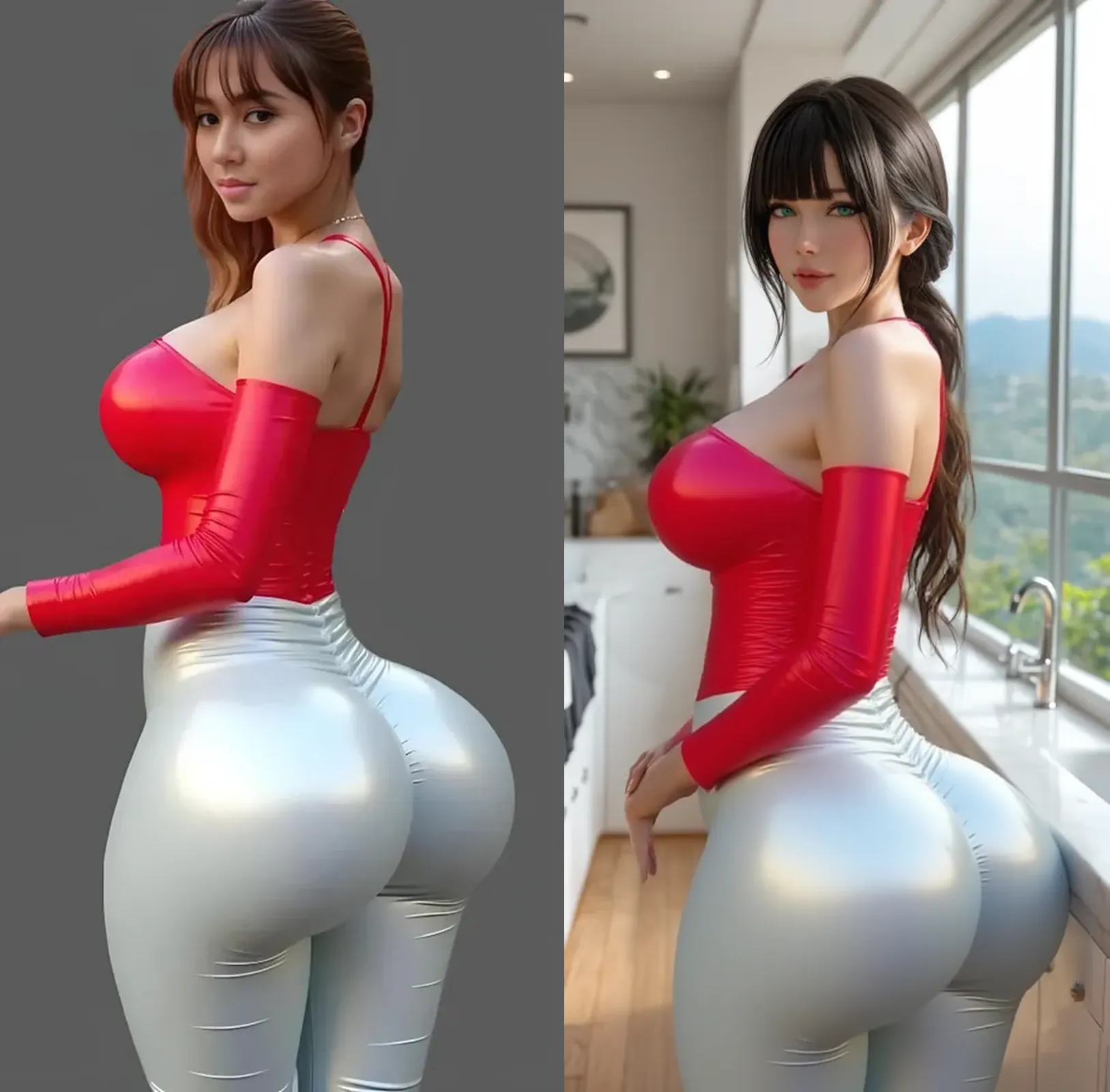 nsfw, obra-prima, qualidade bset, realista, 1girl, coxas brancas, uniforme de enfermagem, mutiple views, ass views e dress views, (PureErosFace_V1:0.7), sexy, butt