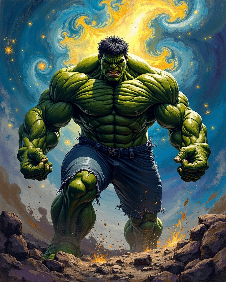 Hulk with trishul In Goku