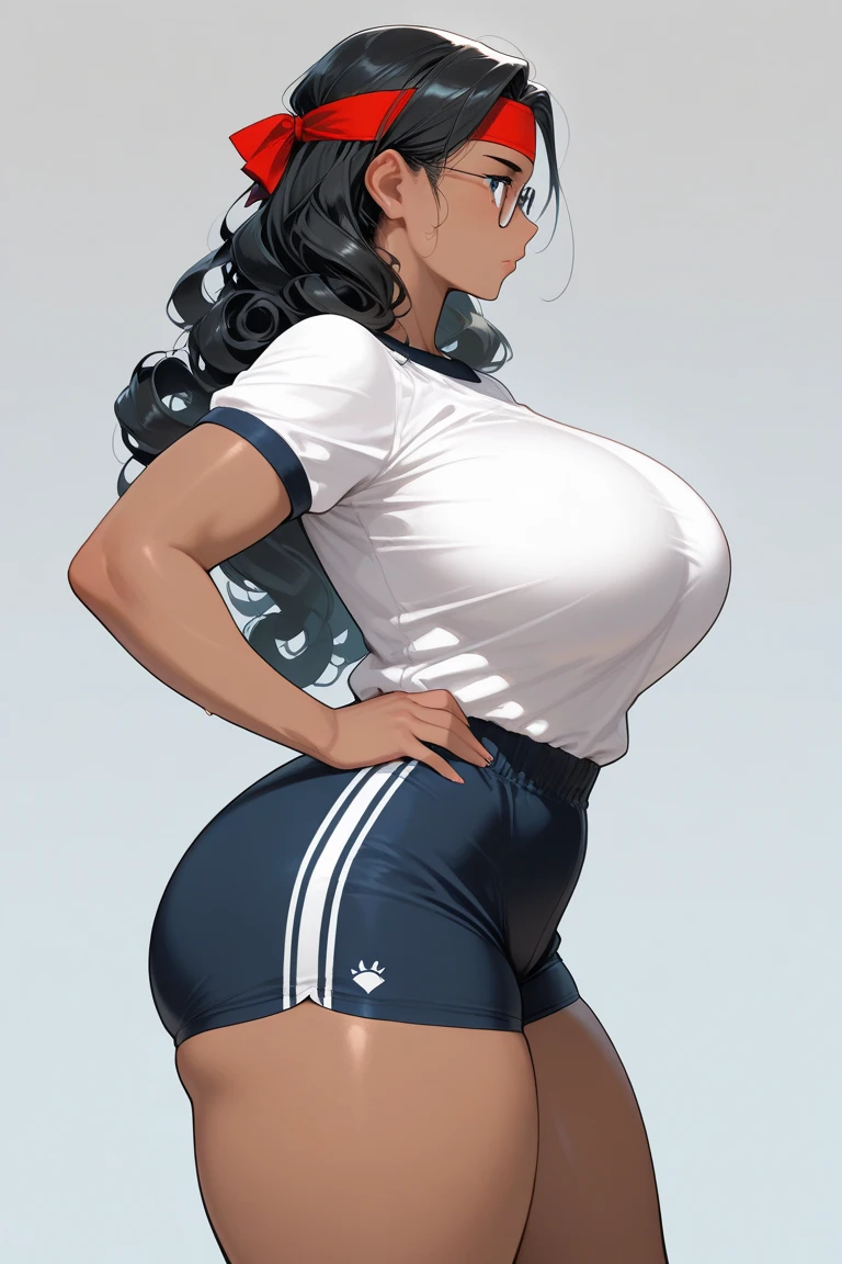stunning digital illustration of a 35yo aboriginal woman flaunting her phenomenal detailed accentuated big booty, gorgeous, ample curvaceous, thick thighs, great aesthetics, posing, long braided hair, alluring, sultry facial expression, natural colors, highly detailed, ultra detailed, award winning details, unforgettable, very intricate, niji style, comic style, anime style