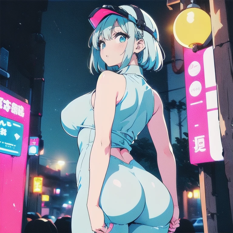 cute Little bunny,(((1 girl))),((anime Little bunny with extremely cute and beautiful aqua hair walking seducerly down the Street)),(((Little bunny,anthro furry cute,Little bunny))),(((bunny ears,bunny ears on head,big bunny ears))),

(breasts big:1.4),saggy breasts,(((water ponytail hair:1.35,colored inner hair,ear breathing,big hair))),((heterochromia,eye1 water,eye2 yellow,olhos perfects,upturned eyes:1.3,beautiful detailed eyes,beautiful finely detailed eyes:1,big highlight on eyes:1.2,slanted eyes)),((fatter)),(((shining skin:1.5,shining skin: 1.5,skin tanned,shining skin,very shining skin,shinny body,plastic glitter skin,exaggerated shining skin))),(spider lower abdomen,narrow waisted,wide hip,athletic body,inflated legs,delicate and detailed fingers,body detailed,detailed arms,human hands,(face detailed)),

cute,slutty,seducer,Erotic,(((nsfw))),

(((uniforme de pit girl)))(magenta pit girl unbuttoned suit),((magenta clothes)),(((huge cleavage))),neckline cutout,(detailed outfit,detailed clothing),

(dynamic pose:1.0),focus only,embarrased,centred,scale to fit dimensions,rule of thirds,

plein-air,((night vision)),(very beautiful city neon synthwave,cyberpunk night Street Background:1.5,dark sky,thick clouds),future vehicles,((neon lights)),thick clouds,(cyberpunk style,neon lights, (fundo do tema synthwave),  Street),(((detailed back ground:1.25))),

(best qualityer),(high resolution),(sharp focus),(ultra detaild),(extremely detaild),(high quality works of art),8K_wall-paper,(extremely detaild CG 8K),(muito bom 8K CG),((hyper super ultra detaild perfect piece)),perfect,(((work of art))),illustration,swirly vibrant colors,(intricate),hight contrast,Selective lighting,double exposure,hdr (high-range dynamics),Post-processing,background blur,