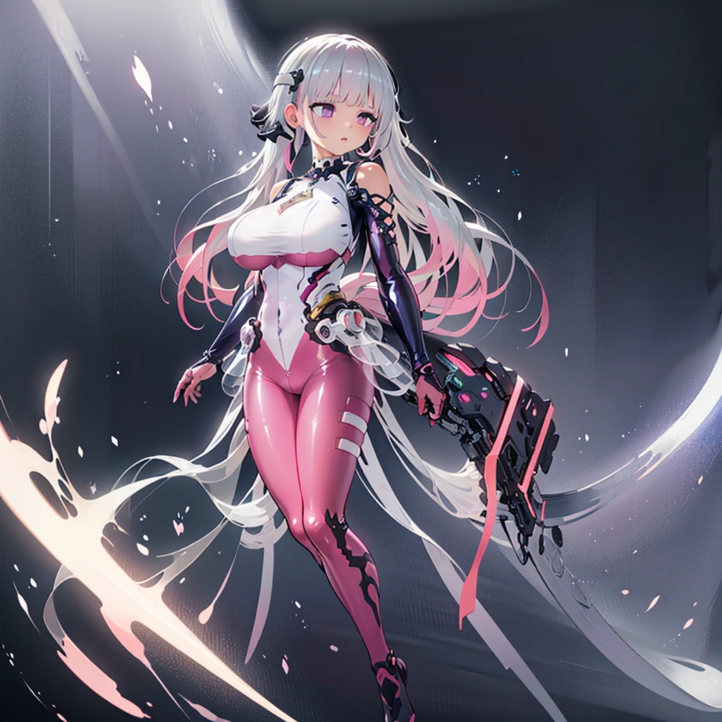{(japanese young girl)}, (She is fused with futuristic Gundam mecha:1.2), with headgear, with v-fin , ((unarmored cleavage)), ((unarmored stomach)), ((unarmored upper arms)), ((unarmored face)), (unarmored hands), (unarmored waist), ((unarmored thighs)), (unarmored ankles), japanese girl wear light blue and white striped pantie under armor, full body:1.5, ,destroyed city background, multilayer textureperfect proportions, octane rendering, duotone lighting, Low ISO, wide aperture, White balance, Rule of thirds, ultra HD16k, HDR (High Dynamic Range), Ray Tracing, NVIDIA RTX, Super Resolution, Subsurface Scattering, PBR Texturing, Post Processing, Anisotropic Filtering, Depth of Field, Maximum Clarity and Clarity, High efficiency subpixel, subpixel convolution, particles of light, light scattered, Tyndall effect, full body:1.5, battle pose, cute, (cute:1.2), (bob cut:1.3),三つ編み, 黒髪, 太い眉毛, 薄い色の虹彩, 大きくて輝いている黒い瞳, 長いまつげ, 小さく薄い色の自然な唇, (Average face of Japanese idols), (日本人特有の童顔:1.3), (baby face), 広いおでこ:1.2, ふっくらした頬, 小さな顎, visible side boob, (mechanical wings), holding weapon,holding huge weapon, holding Very large shield, , asymmetric body,looking at viewer,Focus on the eyes,with sleek and menacing design, (完璧な4本の指, 親指1本),