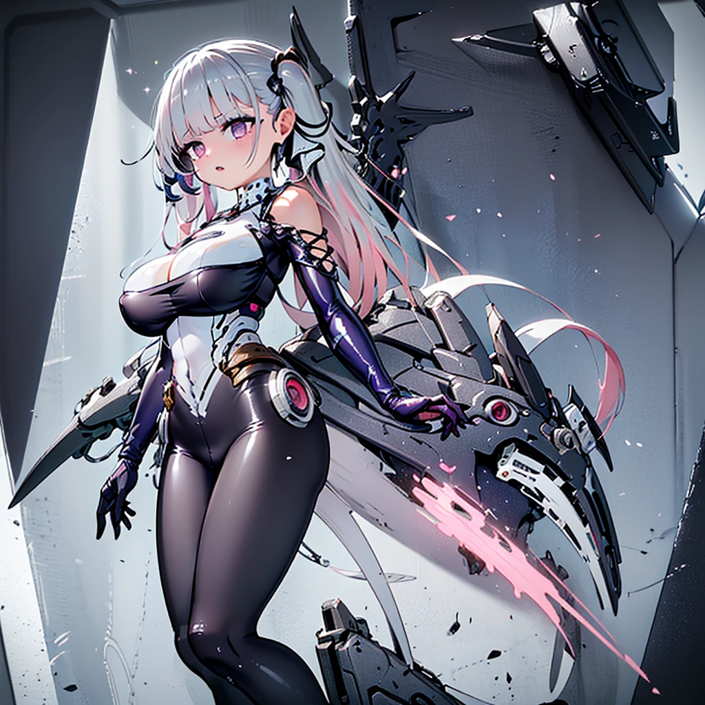 (masterpiece),(top-quality),girl with,((ultra-definition)),(高精細CGillustratio),(deadpan),Randomware,,nsfw,,(masterpiece:1.16),(top-quality:1.32), (Attention to detail)、(hight resolution:1.1)、(The best lighting:1.1)、(Best Shadows:1.1)、(extremely delicate and beautiful)、(Proper shading:1.1)、(illustratio:1.1)、(finish:1.1 )、overlap、(Appropriate posture)、(Proper configuration)、(Ultra-precision construction:1.2)、trimming、(Thick Highlight Outline)、(A detailed face)、(beautidful eyes)、(thick skin:1.16)、(Ultra-precision muscles:1.16)、Thick lashes、(soft cheeks:1)、Interior background of the space station、girl with1人、Android Girl、Complications、white hair、Long、Pink eyes、Luminescent pupil、deadpan、Off-shoulder suit、(Joint abnormalities、points々)joint:1.2)、thighs thighs thighs thighs、Decadent behavior、発光joint