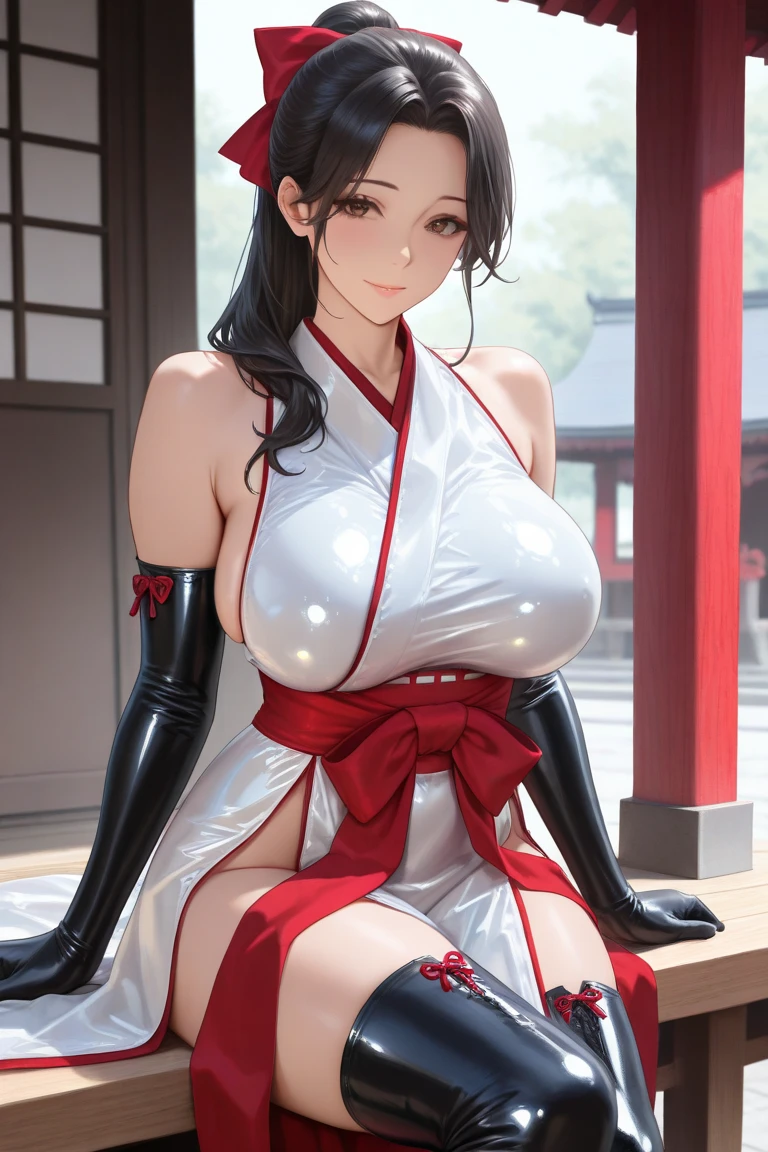 ((highest quality)), perfect face,(very cute face), (Detailed and very large breasts),perfect face, (half up),(big breasted girl),(1 person),shy,Your hands are wet,((Exposed breasts from the side)),((jk)),((No underwear)),(Japanese),(White sexy nude apron),(skinny)