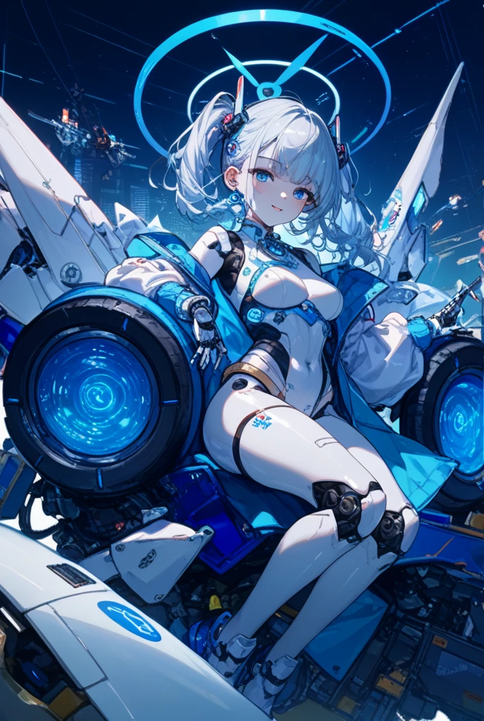 Sexy little cyborg boy with shorts