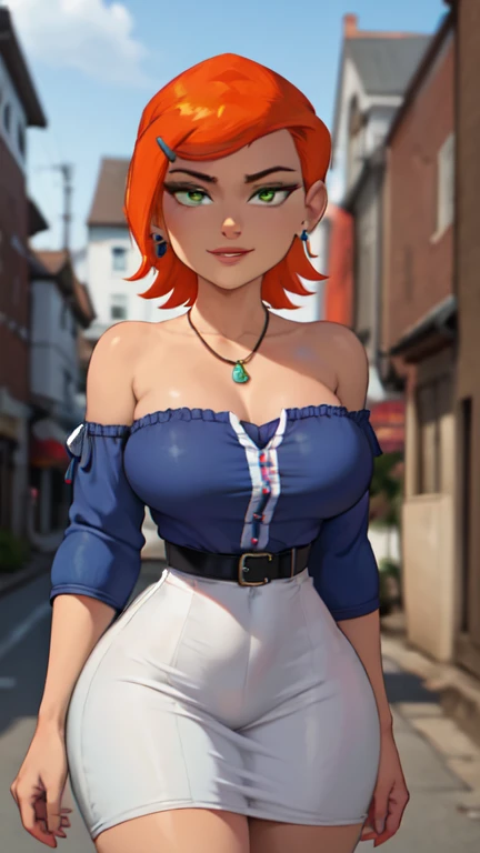 extremely beautiful model, 20 years old female, skandinavian, long bright orange hair, realistic, perky breasts, cleavage, crop top, ripped jeans, Midriff, Wide Smile, Eyes Detailed & Wide, Dynamic Pose. Hoop earing, arm bangles, headband scarf, Ultra HD, Rococo-Inspired Fantasy Art With Intricate Details. Cute, red lips, long lashes,Charming Expression, Alluring-Gaze, looking at viewer, Beautiful Eyes, An-Ideal-Figure. Large Youthful Well-Shaped-Breasts, Attractive ass showcased. Massive-Round-Bosom, Décolletage. Anna Popplewell