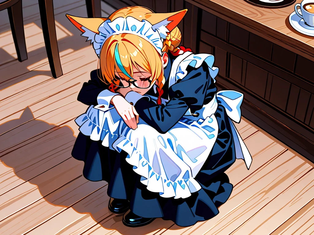 Anime, girl, cute girl, slave, maid, maid uniform, shoes, slave collar, shackles, cold, runny nose, nasal mucus, snot, snot from the nose, handkerchief, you need to sneeze, sneeze yourself, sneeze snot from your nose, desperately want sneeze, cover your nose with your right hand, urinary incontinence, peed, need to pee, pee yourself, pee, pee yourself, cry, really desperately want to pee, scat, diarrhea, crap yourself, need to poop, need to poop, poop in your panties, poop yourself, poop, sneeze, pee and pee yourself: 1.3), desire to sneeze, desire to pee, desire to poop tightly covering the perineum, knees together, feet apart: 1.6), (hand between legs, leaning forward: 1.3), (shaded face, despair, anxiety, sigh, full face flush, embarrassment, looking away: 1.5), (girl can't stand up straight: 1.5), full body, (ultra detailed face, best quality: 1.5), ( from the side), standing, living room, full height.