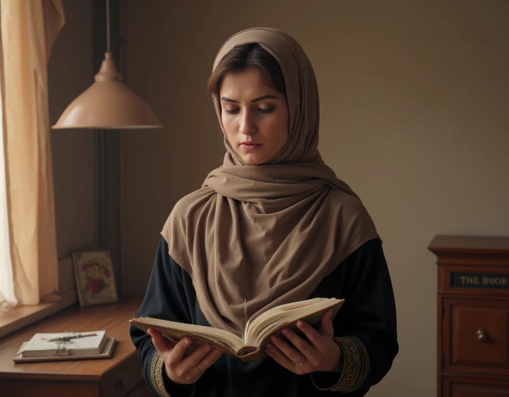 A Pakistani lady standing in a room holding a small piece of paper written on the piece of paper today date look like she writes it herself by pen