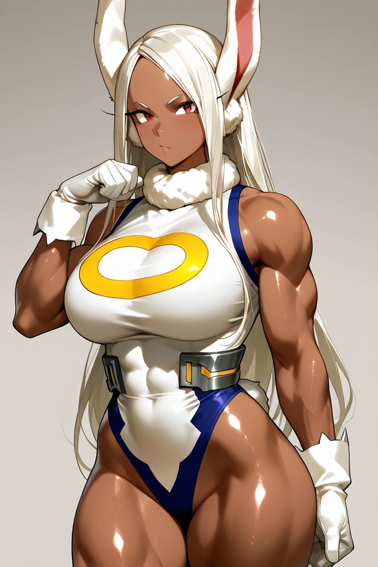 personaje de anime con un culo muy grande, Personaje del juego de lucha, Pose de lucha, Pose ruda, most strongest pose, Pose de lucha, chica musculosa, Chica en forma, Tifa Lockhart con pelo blanco, Thicc, Chica perfecta de pelo blanco, commission for high resolution, femenino y musculoso, seductora chica de anime, Anime woman, Chica con el pelo plateado, armpits, smile