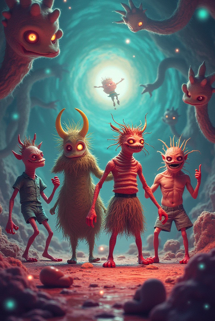 painting of a woman holding a demon on her head, Krampus, chtulhu, Saturn devouring his son, we see them, portrait of demons, horned god, satyr, wendigo, por Todd Lockwood, Bafome, the wendigo, Portrait of a demon, cult of the lamb, Direction: Chris Rahn