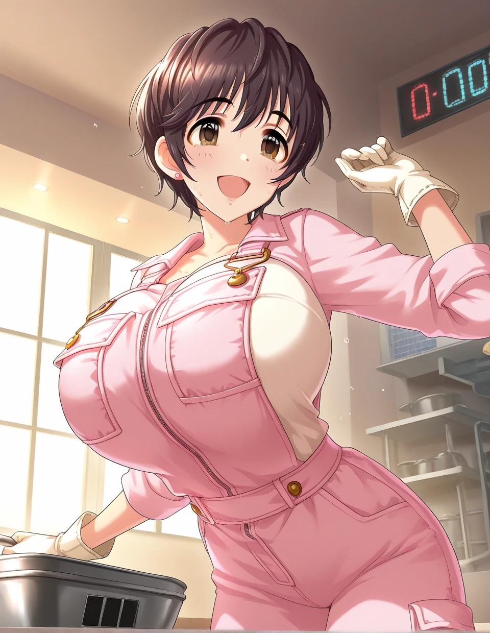 1Girl, Mamako Oosuki In the anime Okaasan Online, Very big breasts, Very detailed