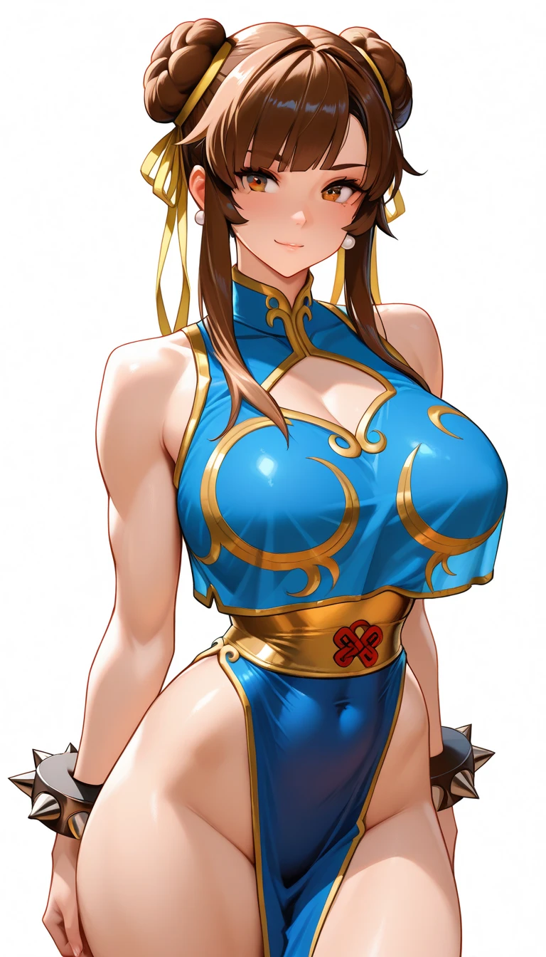 Chun Li from street fighter 6, pantyhose, tights, Unreal Engine 5, Ultra HD, 8K, Best Light and Shadow, White Boots, 1girl, 30 years old, mature, masterpiece, (thick thigh: 0.7), blush, teasing expression, standard chun-li, perfect face, real skin, chun-li signature move, capcom's chun li, wet body: 1.8