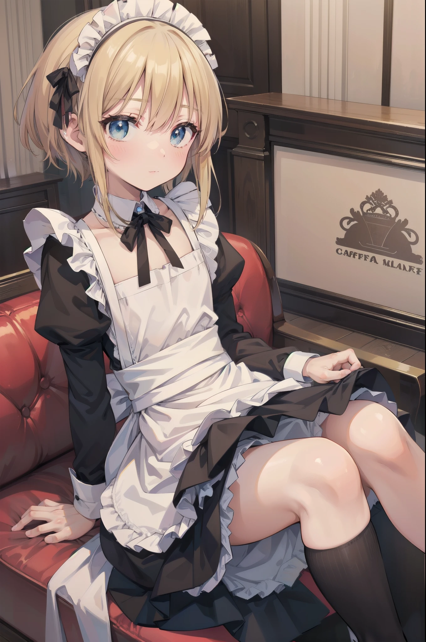 1 person, , alone, lift your legs, 长长的hair, skirt, tangerine_hair, maid_have, clock_Please step back, clock_Location_Looking at the audience, 前hairを通して, black_lift your legs, Blushed, black_skirt, He is himself, short_sleeve, Clothes_lift, wrist_Arm cuffs, Deco, skirt_lift, not a big deal_, lifted_past_Manifest yourself, The translucent liquid_Location后面, maid, fluffy_short_sleeve, Side Lock, fluffy_sleeve, crop_superior, dull_前hairを通して, , awaGo outh, not a big deal腿, black_have眼睛, chair, Kneel, Frills_skirt, _Go out, Location室内, window,