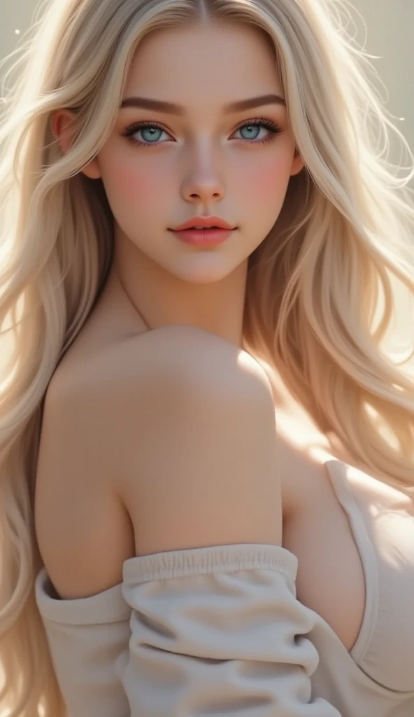 a naked woman, beautiful detailed eyes, beautiful detailed lips, extremely detailed face and skin, long flowing hair, graceful pose, delicate feminine features, flawless porcelain skin, natural lighting, soft shadows, glowing skin, ethereal beauty, serene expression, peaceful atmosphere, 4k, 8k, highres, masterpiece:1.2, ultra-detailed, realistic, photorealistic:1.37, digital painting, oil painting, studio lighting, chiaroscuro lighting, vivid colors, cinematic composition