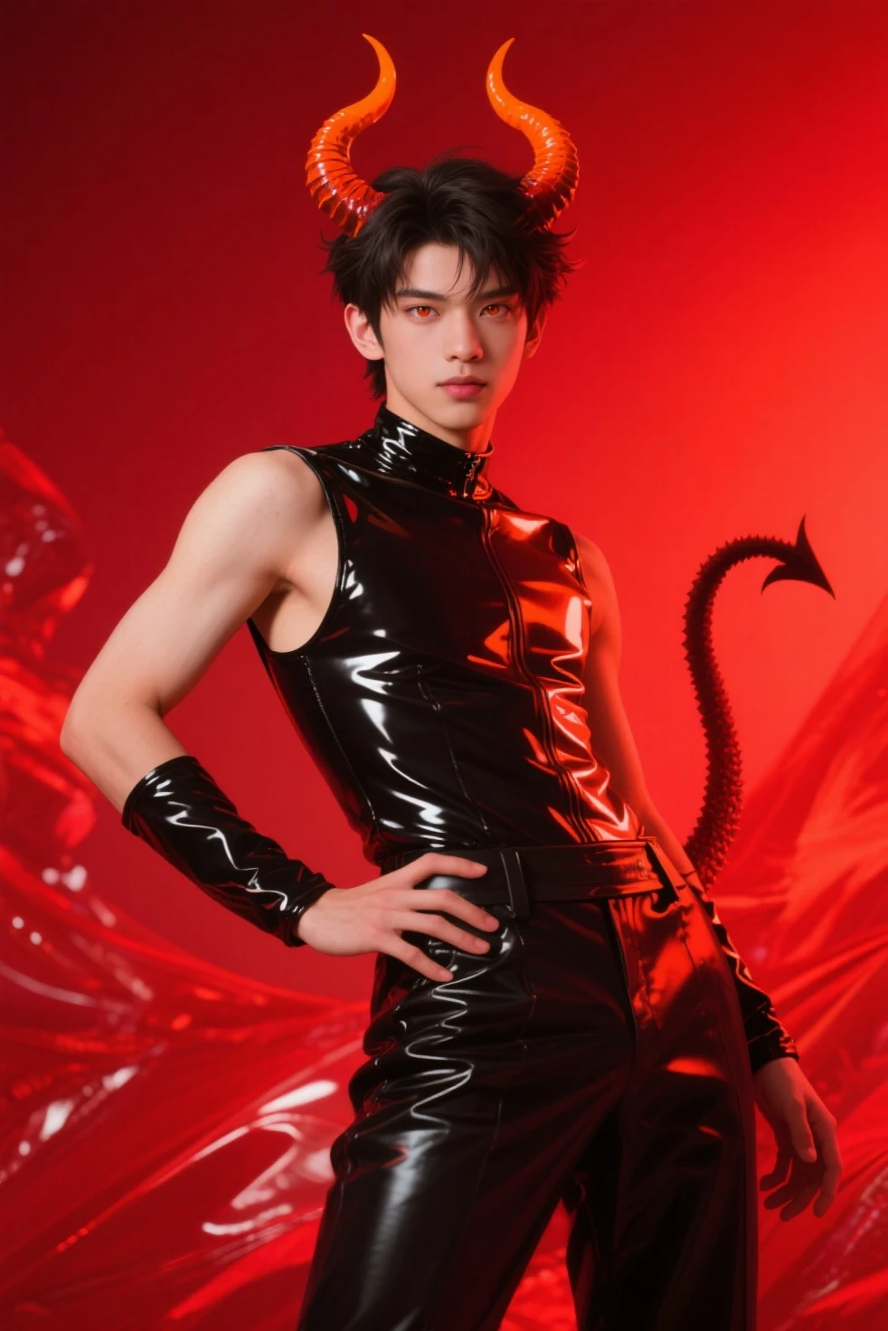 Male prostitute Hikari sits on tentacle monster