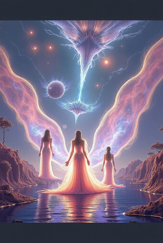 Imagine a spiritual representation where two women aged 18 and 25, lesbians, mais um garoto de 18 anos, virgem, genitais gigantes, yellow fluid dripping from Orgasm just seeing the two women making love in front of one of them's father, the two are united, ((nu, max grande breasts)), ((buceta enorme)), very grande vagina, very grande genital apparatus, ((protruding clitoris, grande, visible to 35mm lens, emite um feixe de luz neon azul claro, e fluidos amarelos do fluxo do orgasmo)),
grande breasts, pelos pubianos, pernas abertas, look sexy, sorriso convidativo, immersed in a spiritual existence with luminous tones predominant in red and blue. Esta cena linda e emocionante deve ser visualmente deslumbrante, with stunning detail in 8k resolution. In the immensity of a starry night sky, com planetas, comets and an entire galaxy, visualizar realidades superiores e conceitos elevados, that transcends mathematics, filosofia, Arte e beleza. This acrylic painting, Capturado com uma lente de 35mm, It must be a cinematic masterpiece in 8k quality, inspirado no estilo marcante de Greg Rutkowski,