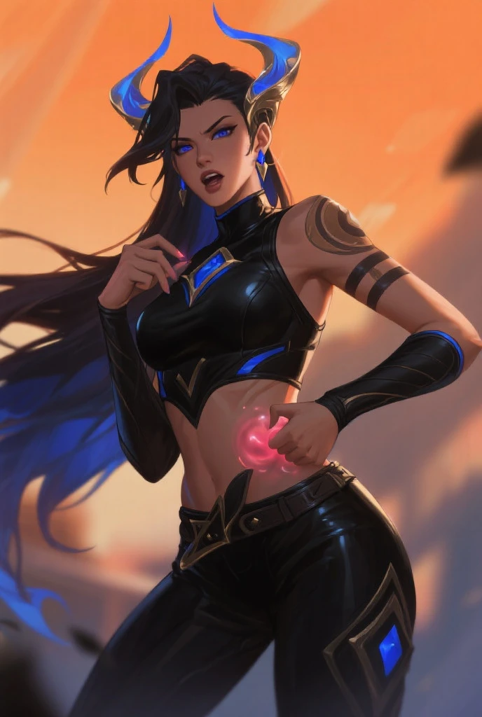 ((best quality)), ((masterpiece)), ((realistic)), (detailed), highly detailed skin, 1girl, K/DA all out Kai'Sa,All out alternate outfit,kpop,popstar navel, midrift, stunning gradient colors, no watermark signature, detailed background, insanely detailed, , ((masterpiece)), HDR, spreading legs,slutty expression,bitch,pornstar, league of legends,topless,big breasts,moaning,lewd,legs spread wide, spreading legs wide,purple colour outfit