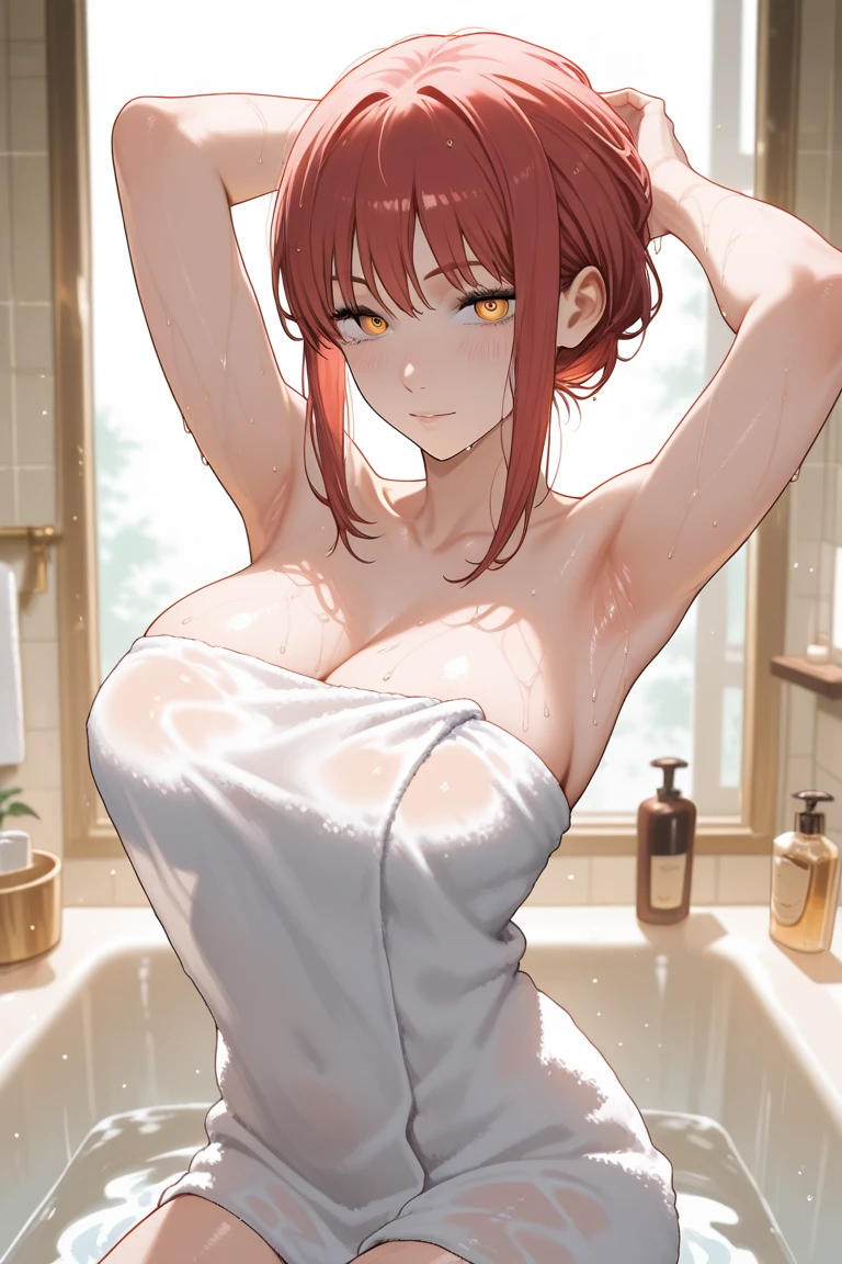(((Shoulder deep immersion in your home unit bath:1.7))),(((flannel:1,7))),(((Hide your chest with a towel:1.7))),(((Night lighting:1.3))),breast slip,Blushing cheeks、shyly smile,bbw,(beautiful a girl)、(Short hair in shiny silver and orange inner colors,Floral hair ornament,Floral braided top knot,Twisted Side Part Ponytail,Floral braided headband,half up、Floral Braided Space Van,Voluminous Fishtail Braids,Twisted chignon,),(Bangs are see-through bangs),(((emphasizing breasts:1.3))),(Dynamic angles),(Dynamic and sexy poses),(bending forward:1.3),(((Dignified statue))),(((hair pin,a necklace,piercings))),Colossal tits,Blush with embarrassment,Enraptured eyes,A smile that beguiles the viewer,skin glistening with sweat,gazing at viewer,Upper body naked,48yo ,Upper body naked,Disturbance of clothing due to movement,pointed red mouth,Perfect round face,,Proper body proportion,Intricate details,Very delicate and beautiful hair,photos realistic,Dreamy,Professional Lighting,realistic shadow,Solo Focus,Beautiful hands,Beautiful fingers,Detailed finger features,detailed clothes features,Detailed hair features,detailed facial features,(masutepiece,top-quality,Ultra-high resolution output image,) ,(The 8k quality,),(Sea Art 2 Mode.1),(Image Mode Ultra HD,)