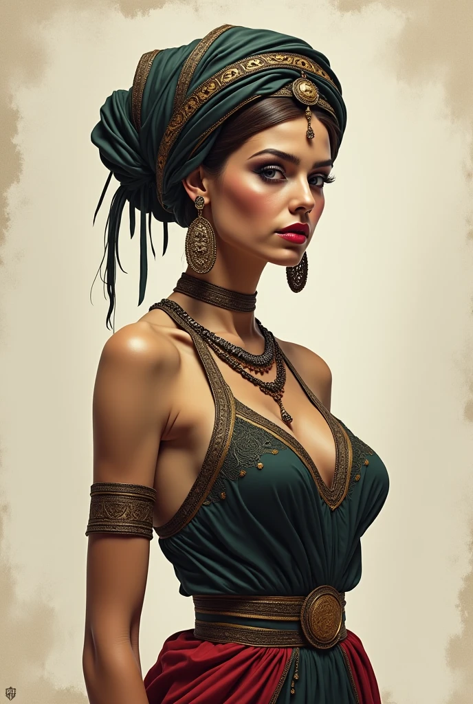 modelshoot style, (very detailed CG unified 8k wallpaper), full body photo of the most beautiful artwork in the world, (Arabian princess) wearing armor, delicate silk clothes, Arabic silk turban, magic, an Arab village with Persian detail background, HDR, photo realistic painting by Ed Blinkey, Atey Ghailan, Studio Ghibli, Jeremy Mann, Greg Manchess, Antonio Moro Photorealistic painting, trends on ArtStation, trends on CGSociety, complex, highly detailed, sharp-focused, dramatic, photorealistic painting art by midjourney and Greg Rutkowski